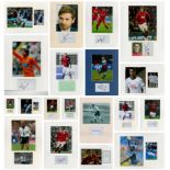 Football. Football collection of 19 Signed Mounted Pieces. Includes Stuart Pearce, Nathaniel