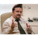 Ricky Gervais. 10x8 picture in character as David Brent from The Office. Good condition. All