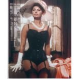 Sophia Loren. 10"x8" picture. Good condition. All autographs are genuine hand signed and come with a