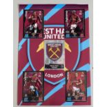 Diop, Ogbonna, Fredericks, Noble West Ham Footballers Collectors Cards Signed 12x8 Montage. Good