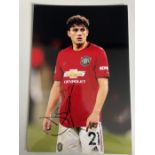 Dan James Former Manchester United Player Signed 12x8 inch photo. Good condition. All autographs are