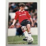 Mark Hughes Manchester United Legend Signed 10x7 inch Photo. Good condition. All autographs are