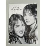 Gayle & Gillian Blakeney Australian Twin Actresses and Singers Signed 6x4 inch Promo Photo. Good