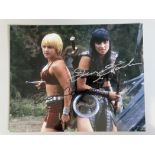 Lucy Lawless & Renee O'Connor Xena Warrior Princess Actresses Signed 10x8 inch Photo. Good