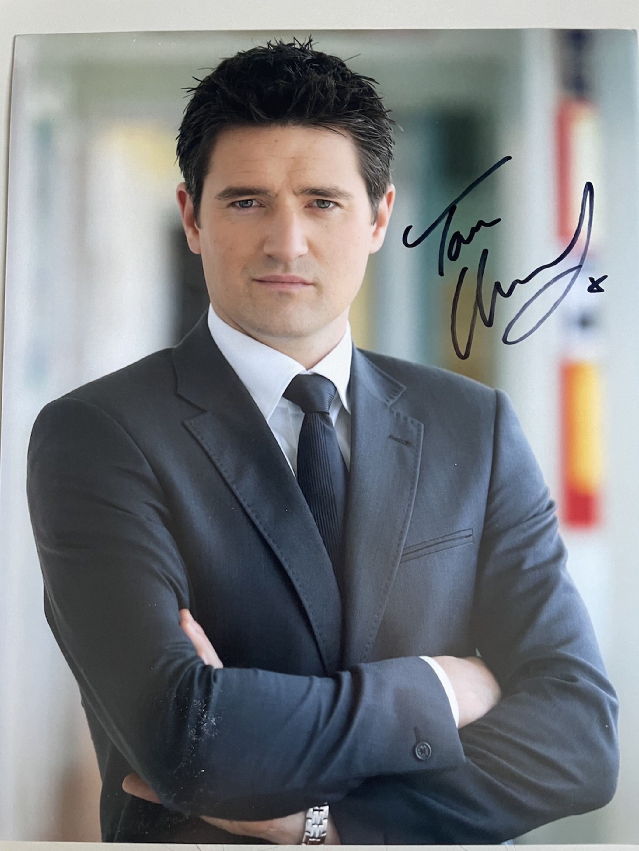 Tom Chambers Popular British Actor Signed 10x8 inch Photo. Good condition. All autographs are