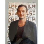 Jude Law Popular British Actor Signed 12x8 inch Photo. Good condition. All autographs are genuine