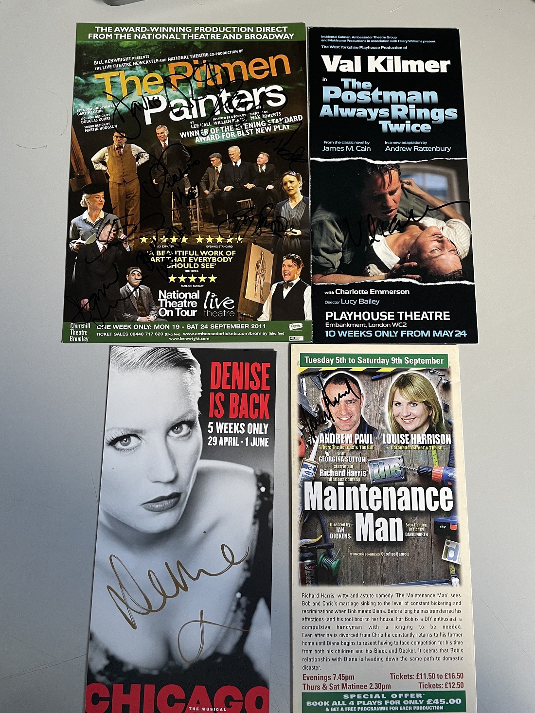 Val Kilmer. Denise Van Outen, George Sewell, Frank Carson & More Entertainers, Actors 10x signed - Image 2 of 2