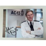 Adrian Dunbar Line of Duty Actor Signed 7x5 inch Photo. Good condition. All autographs are genuine