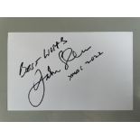 John Glen James Bond Film Producer Signed White Card. Good condition. All autographs are genuine