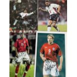 Ince, Adams, Beattie, Butt, Allen, Dunn, Dyer England Footballers Selection of 10 Signed Magazine