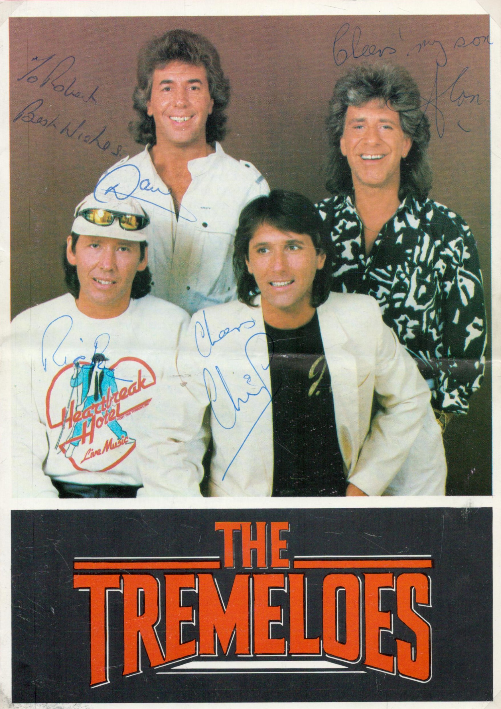 The Tremeloes multi signed 8x6 inch colour prom photo signatures include Dave Munden, Alan