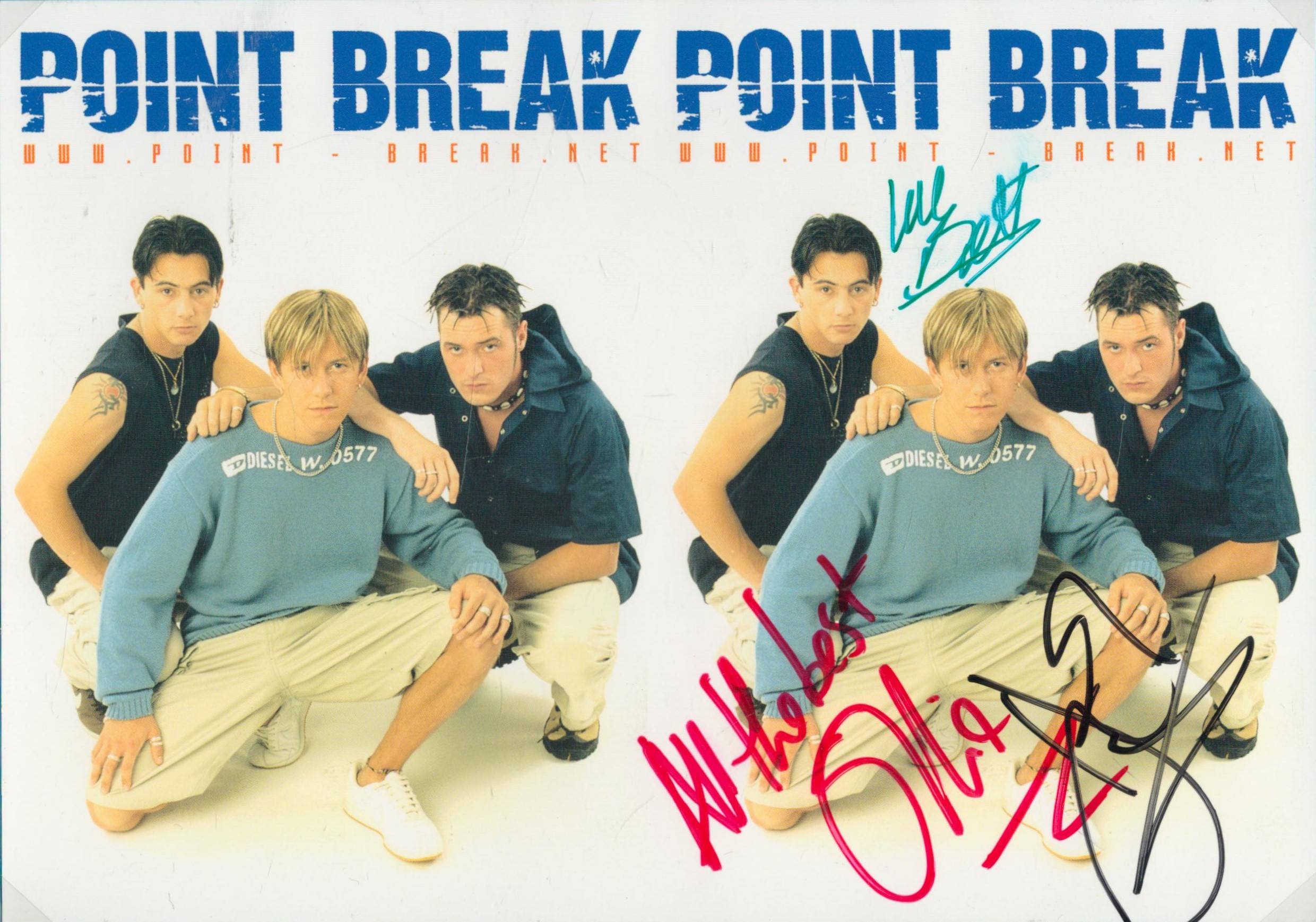 Point Break multi signed 8x6 inch colour promo photo includes Brett Adams, Declan Bennett and