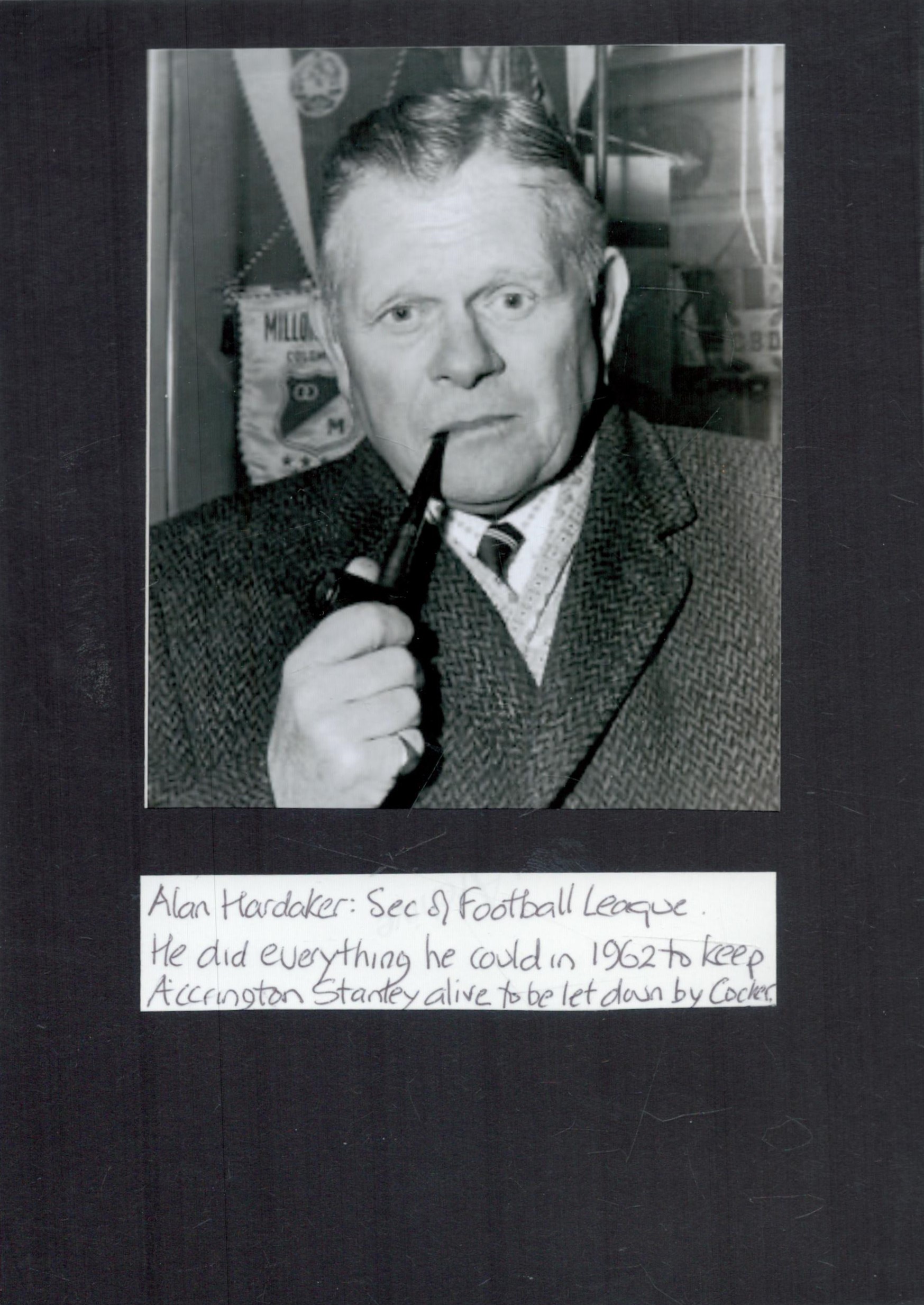 Football. Alan Hardaker Signed TLS Dated 15th May 1958 on The Football League Ltd Headed Paper. - Image 2 of 2