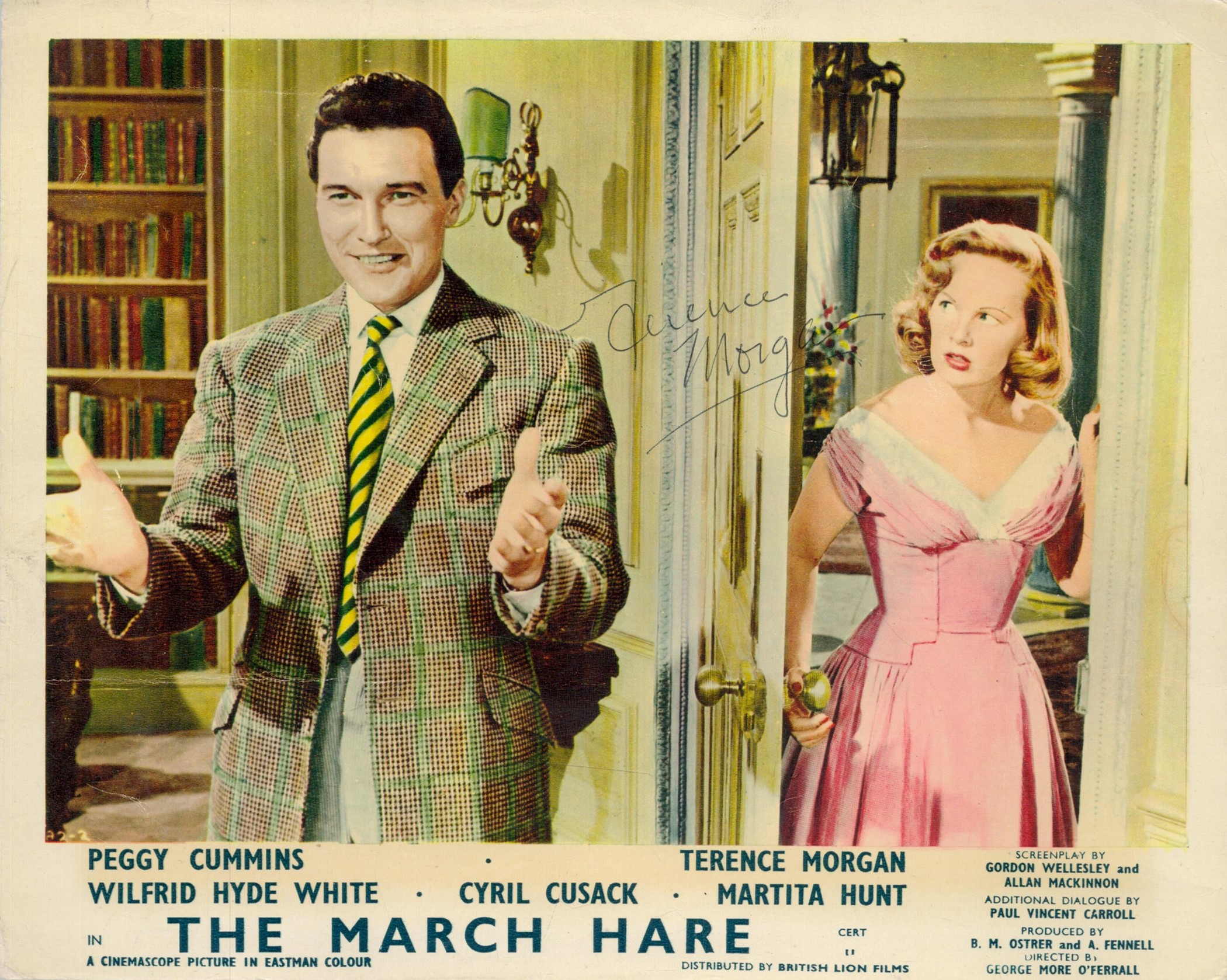 Terence Morgan (1921-2005) Actor Signed Vintage 'The March Hare' Promo 8x10 Photo. Good condition.