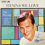 Music. Pat Boone Signed Vinyl Record Sleeve Titled Hymns We Love with vinyl included. 33 1,3 RPM.