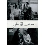 Tv and Film. Jim Broadbent Signed Autograph Card With Photos Affixed to Black Card. Good