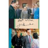 Tv and Film. Jim Broadbent Signed Signature Card With Colour glossy photos Attached to Black Card.