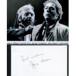 Tv and Film. Roger Allam Signed Signature Card With Glossy Photo attached to Black Card. Signed In