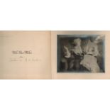 Deborah, Dowager Duchess of Devonshire Signed 1954 Christmas Card with Black and White Photo. Fair
