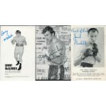 Boxing, three signed (one dedicated) photos, all 5.5x3.5, with date stamp to back: Jack Bodell, some