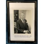 Russian born British theatrical impresario Lord Bernard Delfonte Signed Photo in Frame measuring