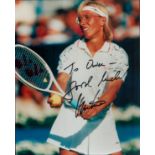 Martina Navratilova, a signed and dedicated 10x8 photo. A Czech-American former professional