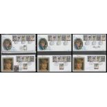 Collection. Collection of 6 Diana Princess of Wales Benhams Silk Cachet FDCs, 2 Are Signed by