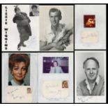 Tv and Film. Collection of Six Signed Photos and Signature Cards. Includes Stewart Granger Signed