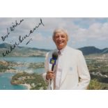 Cricket Richie Benaud signed 6x4 colour photo. Good condition. All autographs are genuine hand