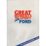 Denis Law and 2 Others Signed on Autograph Page inside Great Moments in Sport From Ford Brochure.