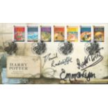 Harry Potter Royal Mail FDC signed by Daniel Radcliffe in the title role, Rupert Grint who played