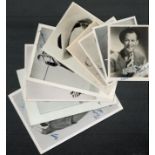 Comedy, a collection of 9 signed vintage photos, some dedicated. Size five are postcard size, four