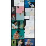 Tennis Collection of 28 Autographs From Past To Present on Various Items. Signatures include Heather