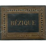 Antique Royal Game of Bezique From 1887. Complete Game With Score Board, Instructions and cards.