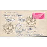 Ronnie Biggs, member of the 1963 Great Train Robbery gang. A signed Brazilian FDC with train