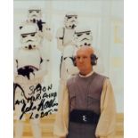 John Hollis signed 10x8inch colour photo as Lobot in Star wars. Dedicated. Good condition. All