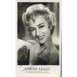 Carole Lesley 1935 1974), a signed 5.5x3.5 photo. A British actress British actress who had a