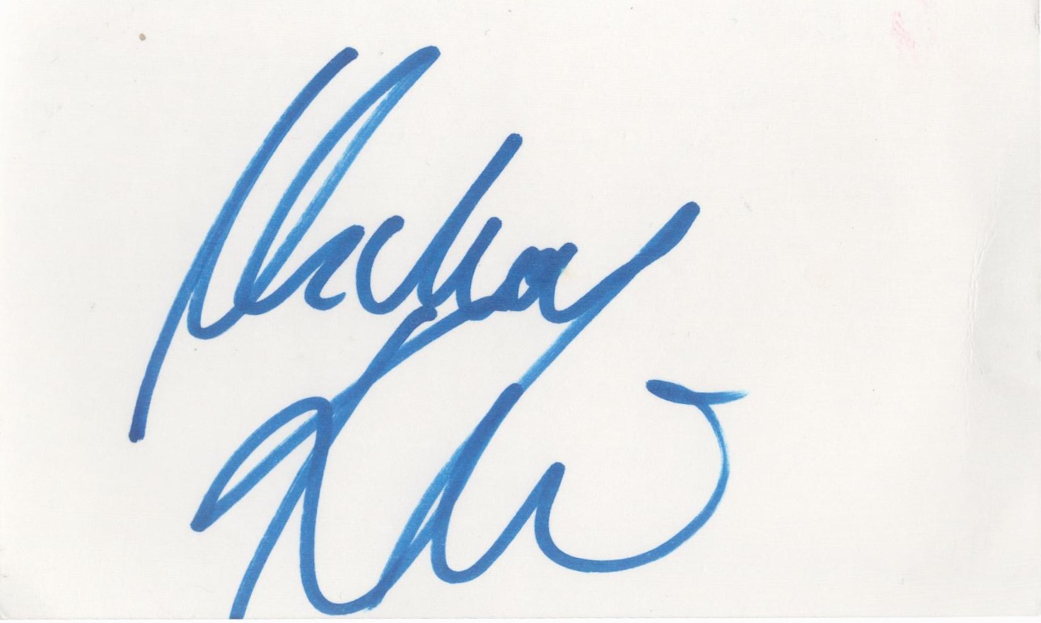 Australian swimming legend Michael Klim signed white card (measuring 5"x3") signed in blue marker