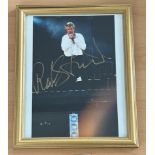 Rod Stewart signed 11x9 inch overall framed colour photo. Good condition. All autographs are genuine