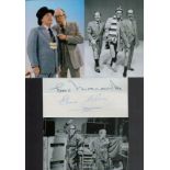 Morecambe and Wise 12x8 inch signature piece includes two signed album pages and three unsigned