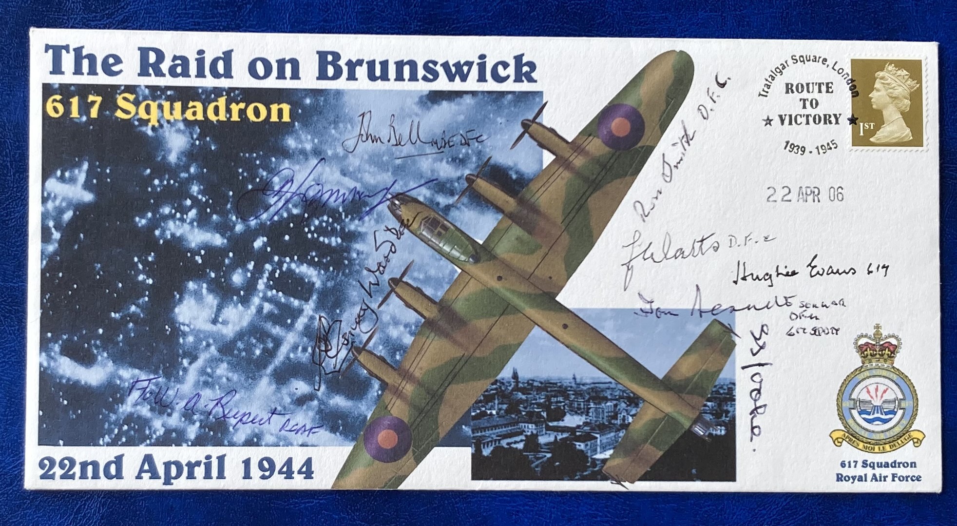 WW2 617 sqn and Tirpitz Raiders multiple signed 617 sqn cover. Raid on Brunswick signed by NINE