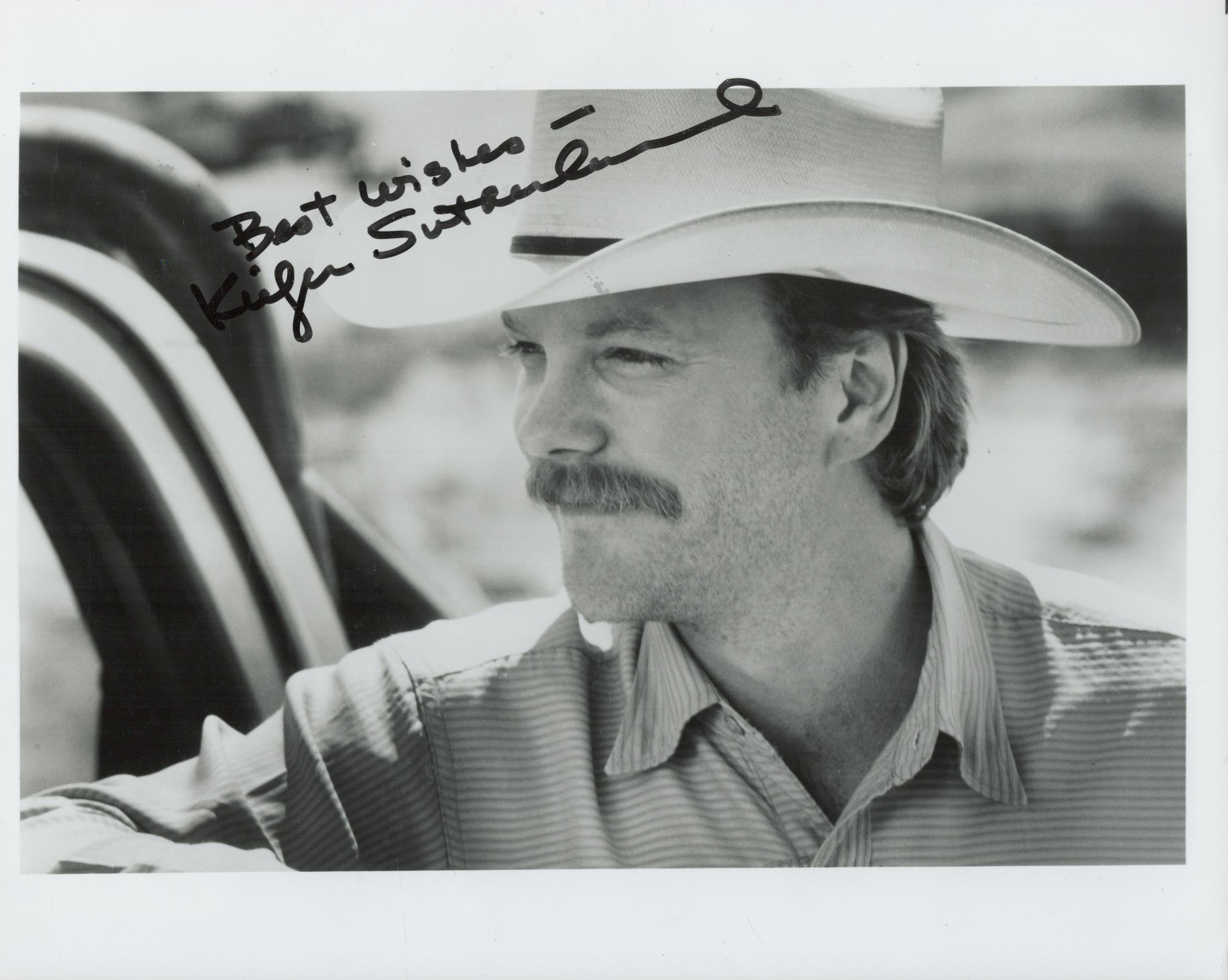 Kiefer Sutherland signed 10x8 inch black and white photo. Good condition. All autographs are genuine