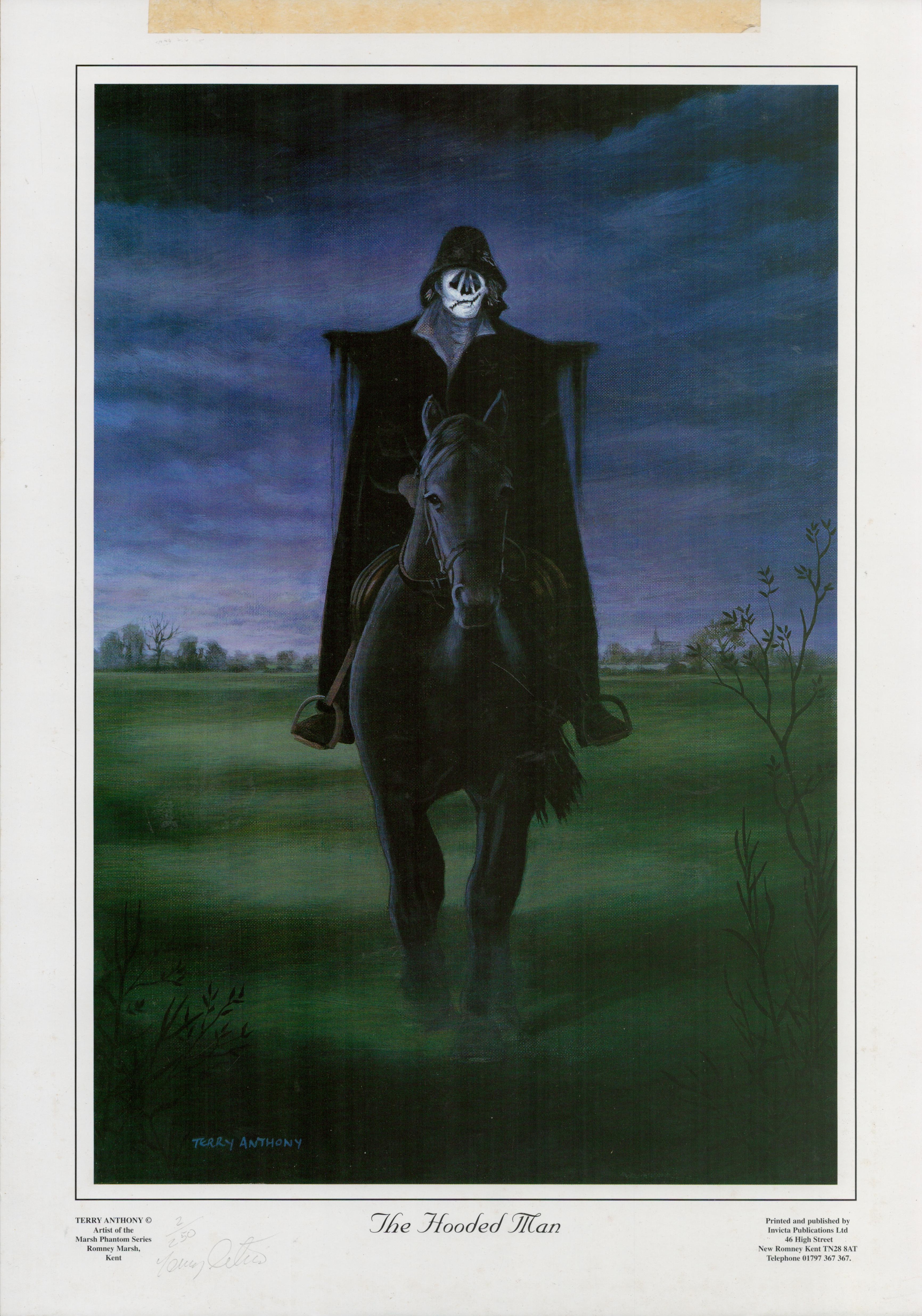 Dr Syn The Hooded Man 17x12 inch colour limited edition print 2, 250 signed in pencil by the