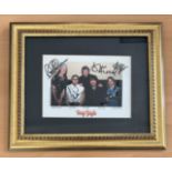 Deep Purple multi signed 12x10 inch overall framed colour promo photo includes Roger Clover, Ian