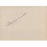 Alec Guinness signed 6x4 inch album page. Good condition. All autographs are genuine hand signed and