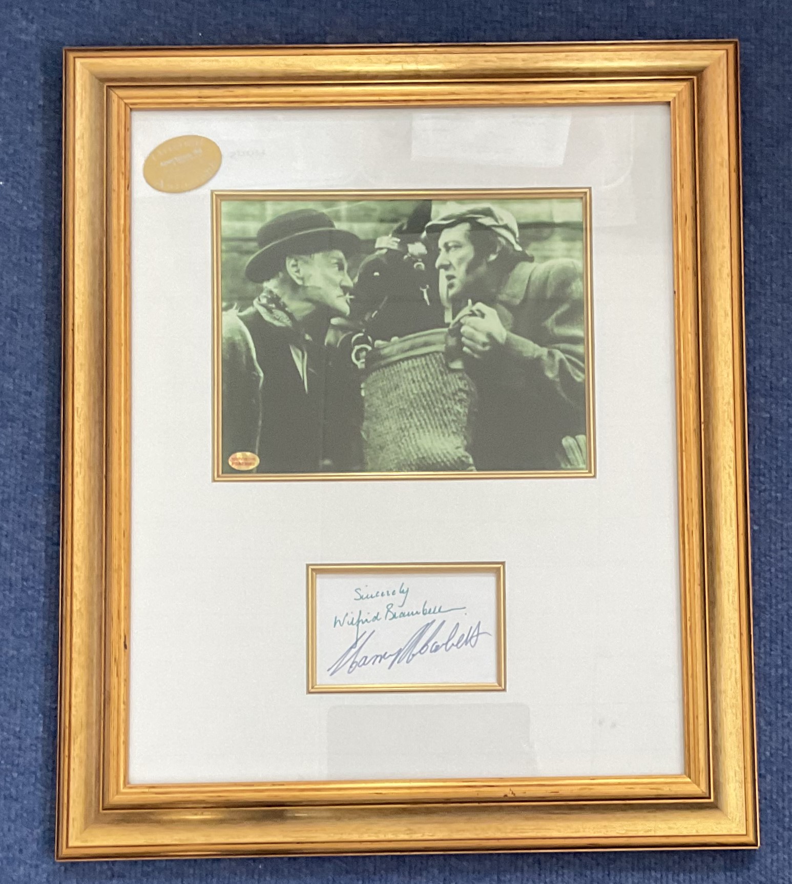 Steptoe and Son 22x17 inch overall mounted and framed signature piece includes Harry H Corbett and