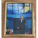 Donny Osmond signed 11x9 inch overall framed colour photo. Good condition. All autographs are