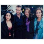 The Corrs multi signed 10x8 inch colour photo includes all four members Andrea, Jim, Sharon and