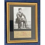 Doris Day 18x14 inch overall mounted and framed signed cheque and vintage Calamity Jane black and