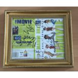 Spice Girls multi signed 12x10 inch overall framed Spice World The Movie DVD sleeve signatures